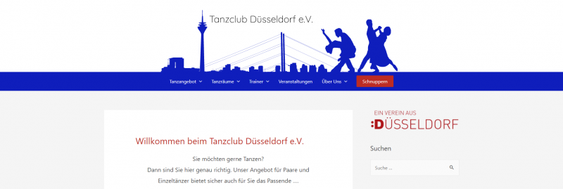 Website des Tanzclub Düsseldorf e.V.
